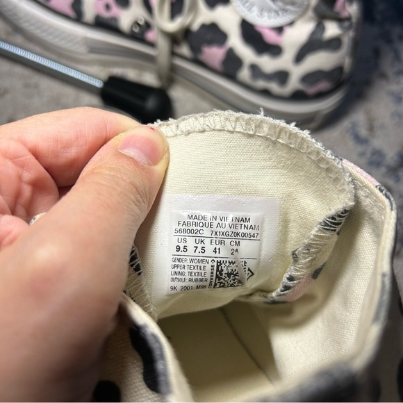 Converse Custom Chuck Taylor All Star Lift Platform By You Pink Cow Sneakers - Picture 11 of 11